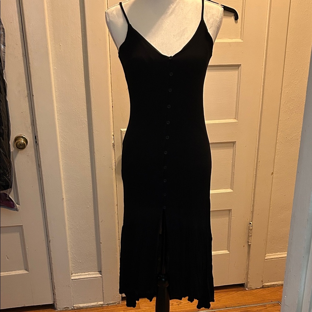 Fantastic Fawn Black Midi Dress
